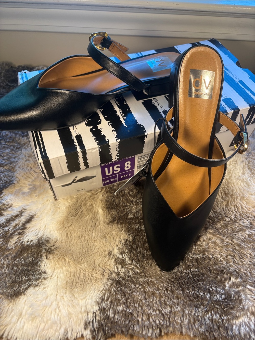DV by Dolce Vita Black Pointed Slip on  Flats